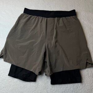 Lululemon Men's Activewear Shorts Underlined Sz M Workout Running Outdoor Summer